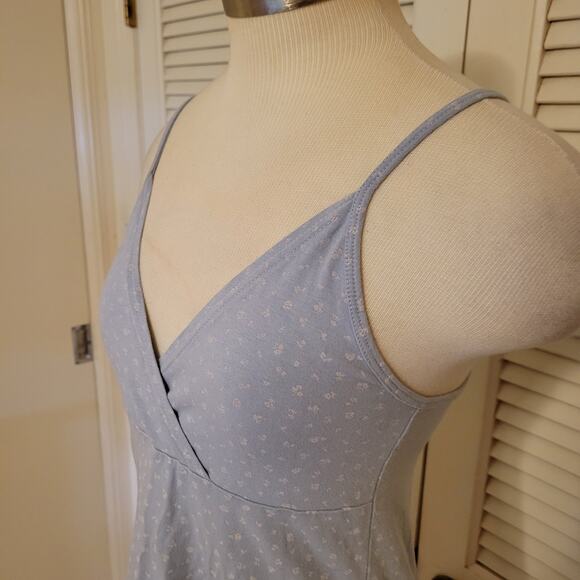 Brandy Mayville Blue Floral Spaghetti Strap Mini Dress V Neck Size XS - Picture 3 of 7